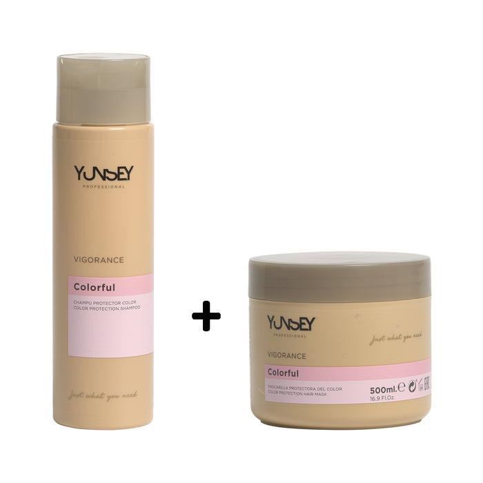 Duo pour cheveux Colorés shampoing + masque  YUNSEY