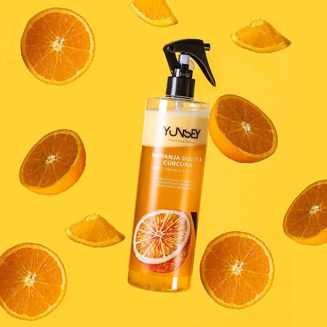 Spray instantané 2 phases pour cheveux aux extraits d'Orange et Curcuma 500 ml - YUNSEY