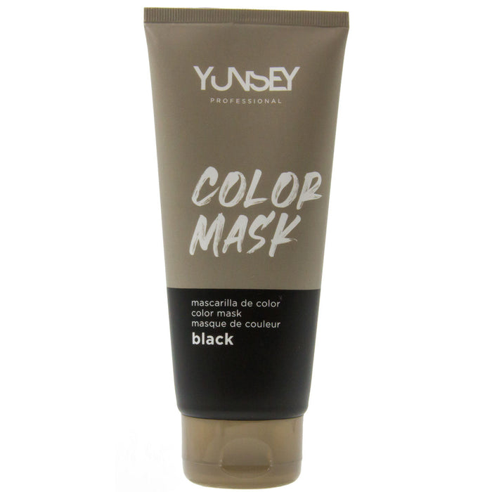 Masque hydratant et colorant pour cheveux - Couleur NOIR - 200 ml - YUNSEY