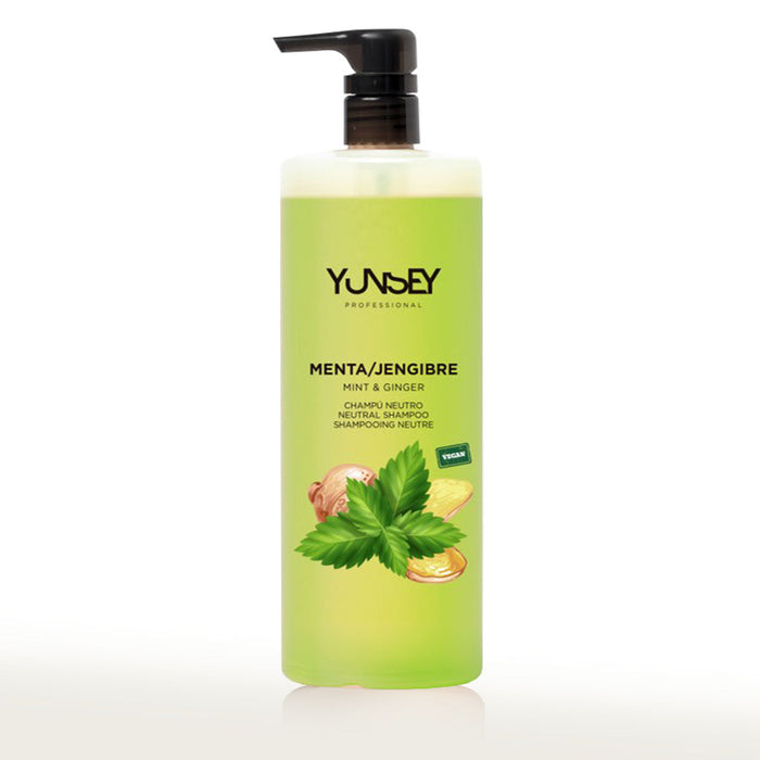 Shampoing neutre pour tous types de cheveux parfum Menthe 1000 ml - YUNSEY