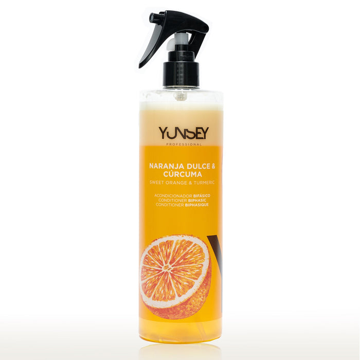 Spray instantané 2 phases pour cheveux aux extraits d'Orange et Curcuma 500 ml - YUNSEY