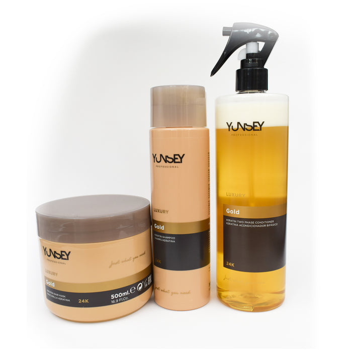 Pack 3 produits Keratine shampoing, démélants et masque