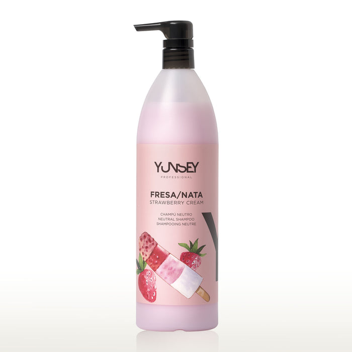 Trio pour cheveux secs shampoing + masque + spray démêlant Aromatique YUNSEY Parfum FRAISE et fruits des bois