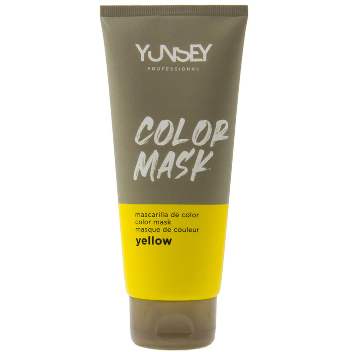 Masque hydratant et colorant pour cheveux - Couleur JAUNE - 200 ml - YUNSEY